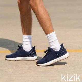 【KIZIK】休閒鞋 男鞋運動鞋 Athens2.0 海軍藍 MATH2509 回彈 秒穿 免手穿科技