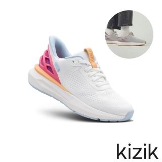 【KIZIK】女鞋 休閒鞋 運動鞋 Athens2.0 白桃紅 WATH2601 回彈 秒穿 免手穿科技