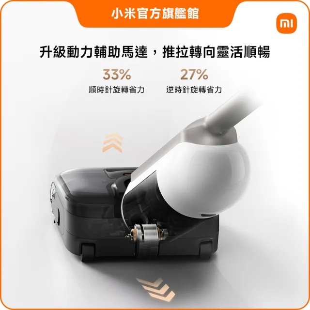 【小米】官方旗艦館 momo獨家上市 米家無線洗地機 5 Pro(160°C蒸氣清潔/26000Pa吸力/防纏繞)