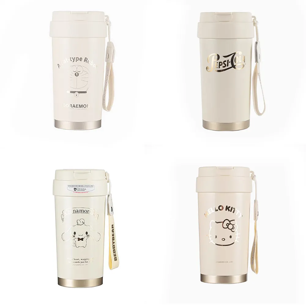 【BEDDY BEAR 杯具熊】卡通聯名輕心保溫咖啡杯(哆啦A夢 KITTY 大耳狗 保溫杯 保溫水壺)