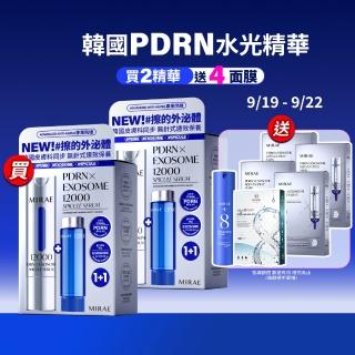 【MIRAE 未來美】專業院線韓國PDRN+牛奶外泌體精華液x2+PDRN面膜x4