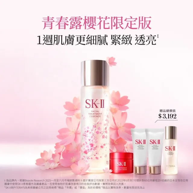 【SK-II】官方直營 青春露櫻花限定版(青春露230ml/緊緻/透亮/臉部保養/櫻花瓶)