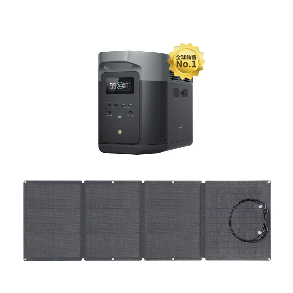 【ECOFLOW】DELTA 2 1800W+ 110W 太陽能板(戶外電源 防颱必備 停電神器)