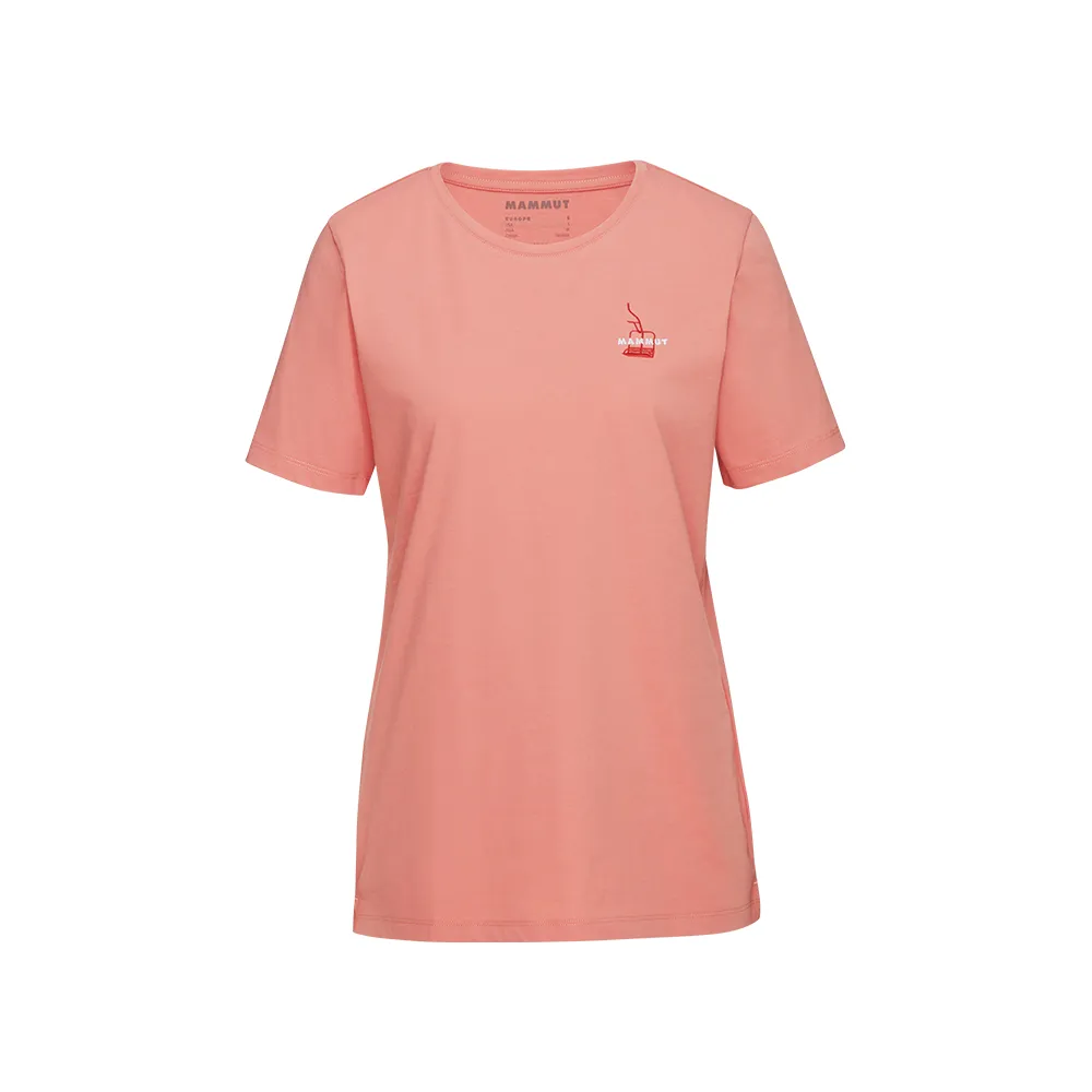 【Mammut 長毛象官方直營】Mammut Core T-Shirt Snow W 機能有機棉舒適短袖上衣 女款 石英粉 #1017-04085