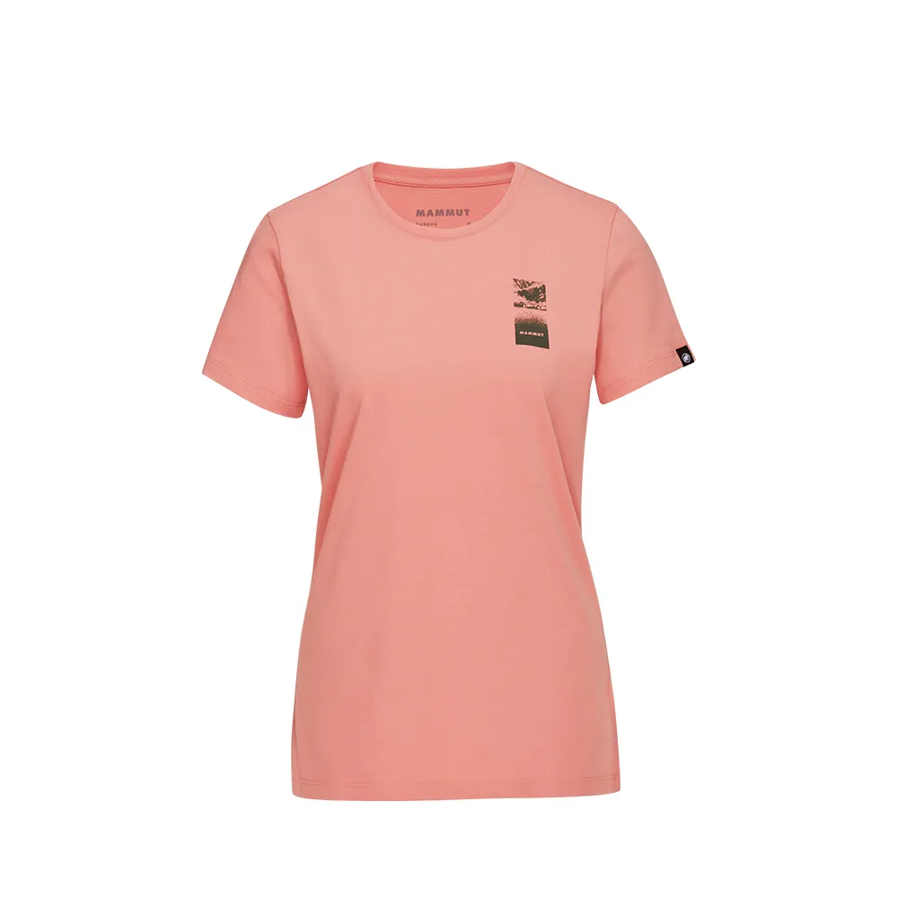【Mammut 長毛象官方直營】Massone T-Shirt Wagon W 機能有機棉舒適短袖上衣 女款 石英粉 #1017-05243