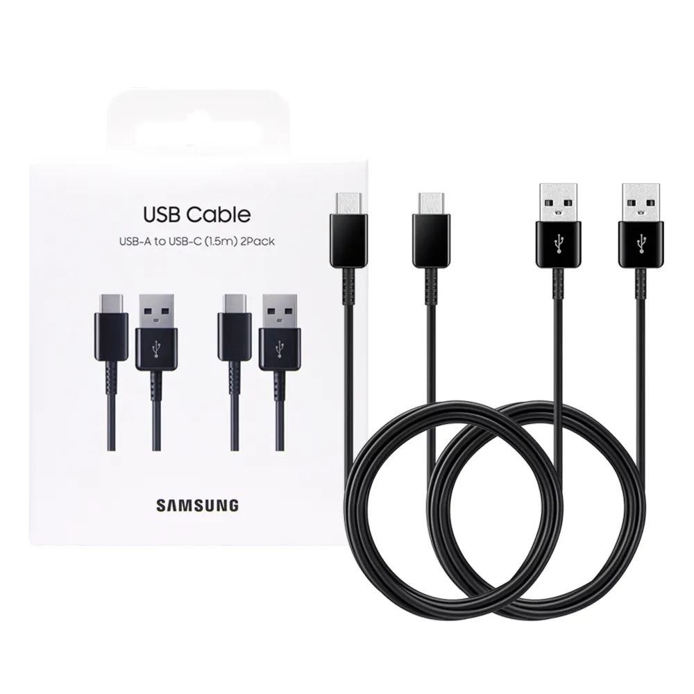 【Samsung 三星】1.5M Type-C 原廠傳輸線 2入 新款黑 / EP-DG930(台灣公司貨)
