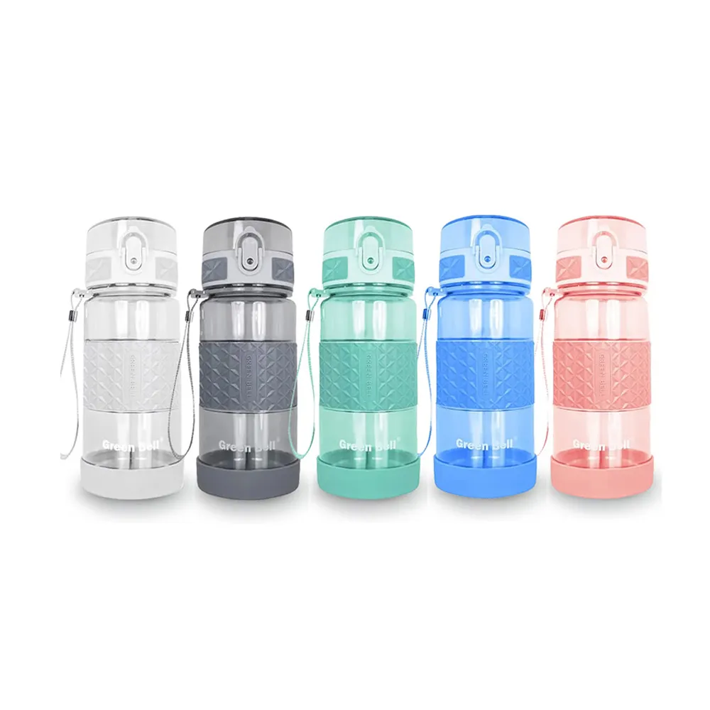 【GREEN BELL 綠貝】Tritan果漾彈蓋水壺350ml-顏色任選(幼童 開學 防嗆 防漏 止滑 寬口 輕量 SGS)