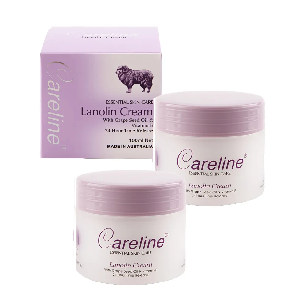 【Careline】綿羊霜含葡萄籽油及維他命E (2入組 100ml/罐)