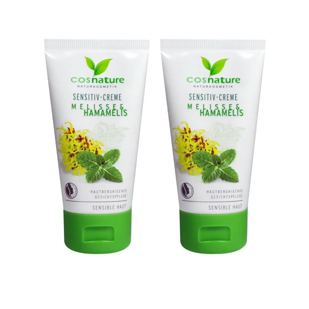 【德國植萃 cosnature】香蜂草金縷梅舒緩修復霜 2入 50mlX2(天然認證 舒緩 緊緻 控油 抗老 撫紋 敏弱肌)