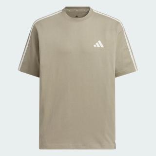 【adidas 愛迪達】Es+ 3s S/S Tee 男 T恤 運動上衣 休閒短袖 純棉 棕(KF3740)