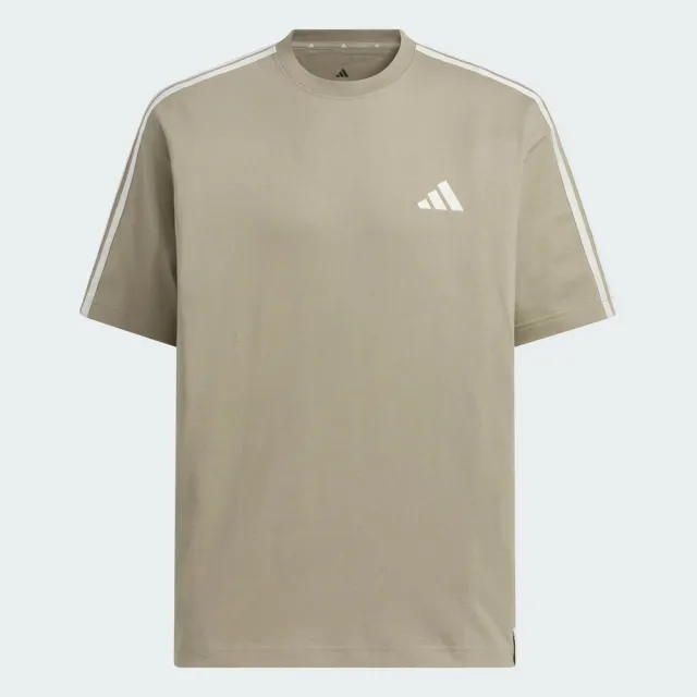 【adidas 愛迪達】Es+ 3s S/S Tee 男 T恤 運動上衣 休閒短袖 純棉 棕(KF3740)