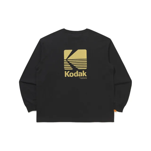 【KODAK Apparel】官方旗艦館 柯達 中性 長袖T恤 大LOGO BLACK 黑色 / KB609007BLK
