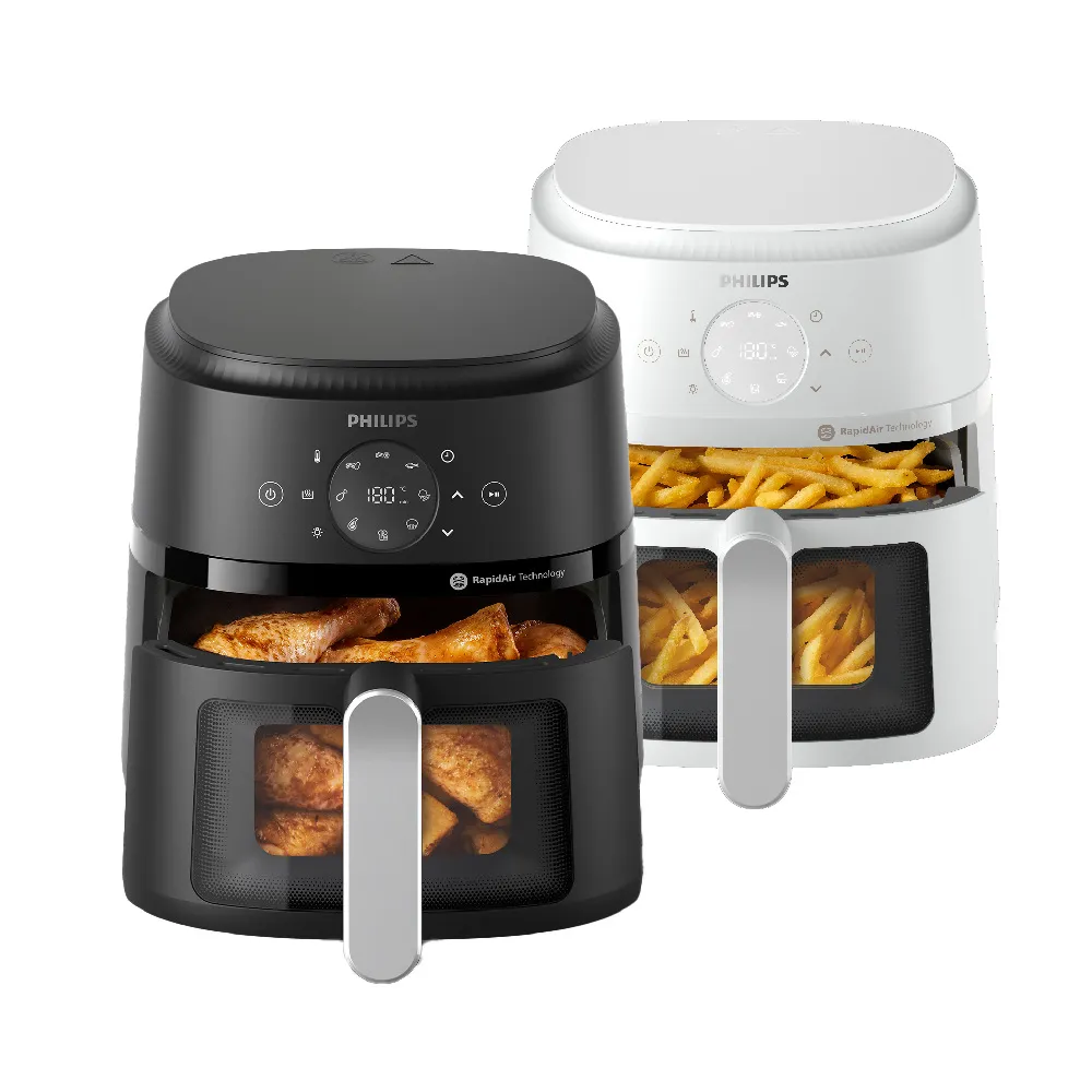 【Philips 飛利浦】抽UX20戰鬥陀螺_星樂視透視海星氣炸鍋4.2L_NA221_黑白兩色任選