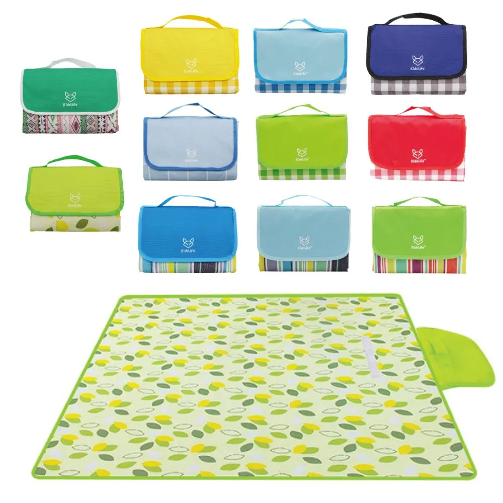 【KidsLife】防水防潮野餐墊(多款可選)｜附收納袋 大野餐墊 沙灘墊 烤肉 露營 海邊