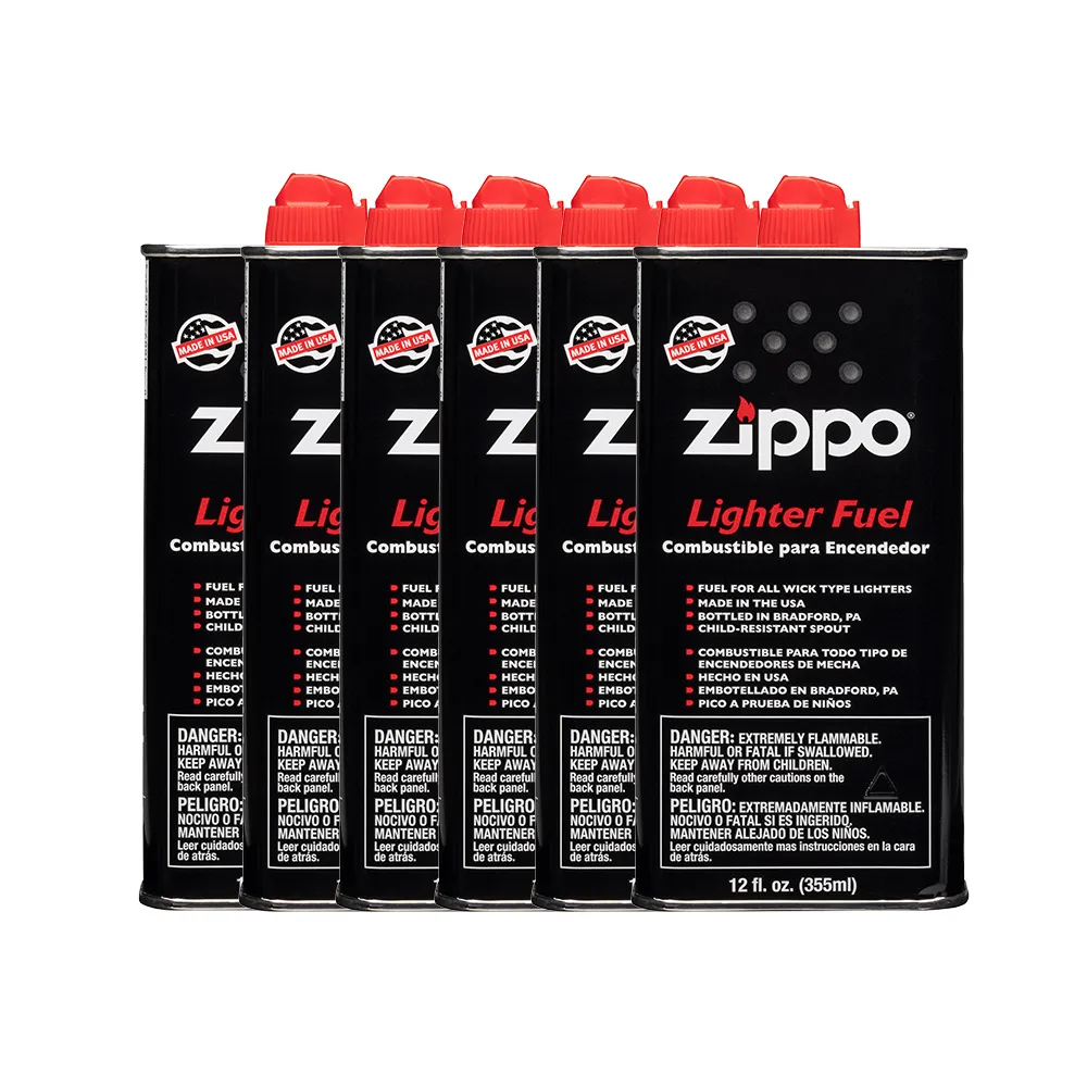 【Zippo官方直營】原廠打火機專用油 355ml 六入組(Zippo 原廠打火機專用油)