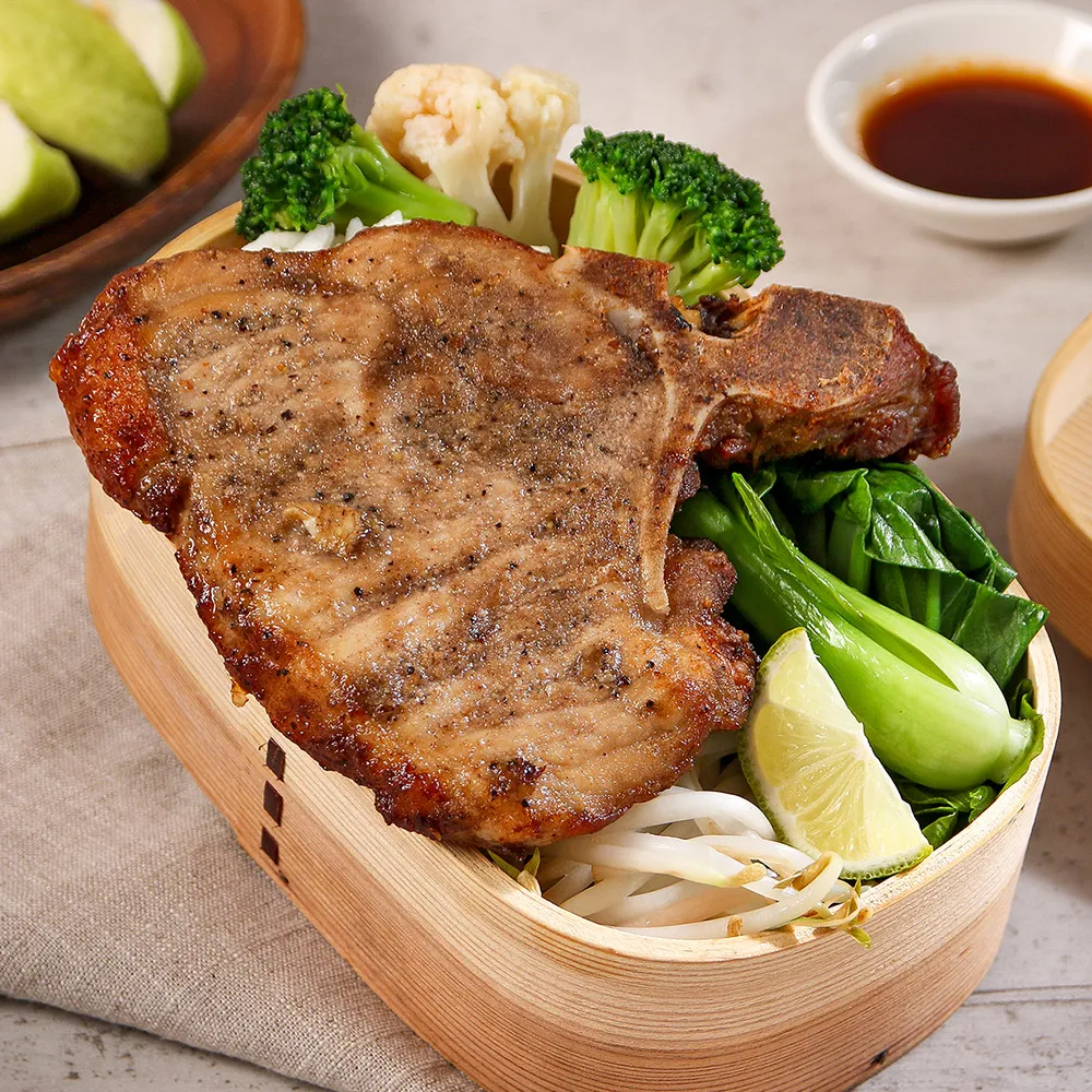【美味邸家】古早味蒜香黑胡椒排骨100克x10片(鐵路便當招牌菜)