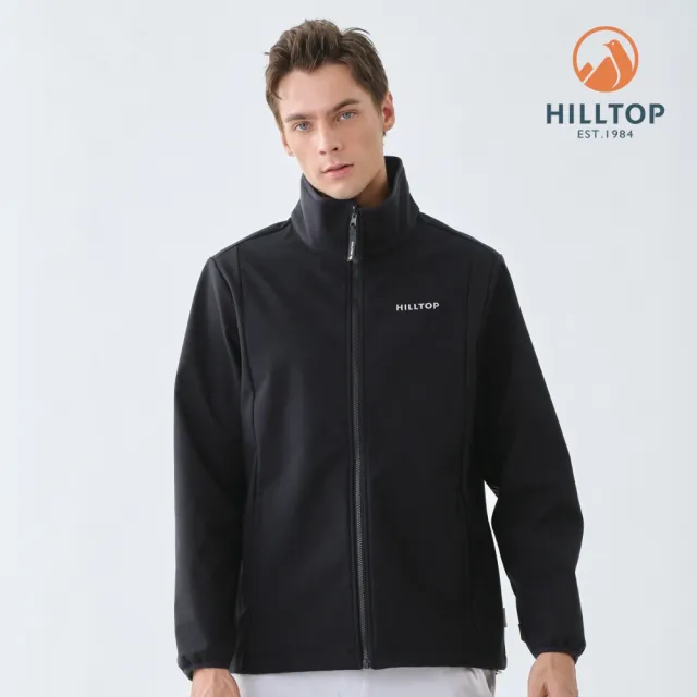 【Hilltop 山頂鳥】WINDSTOPPER 3L防風透氣保暖刷毛外套 (可銜接GORE-TEX外件) 男款 黑｜PH22XM66ECA0