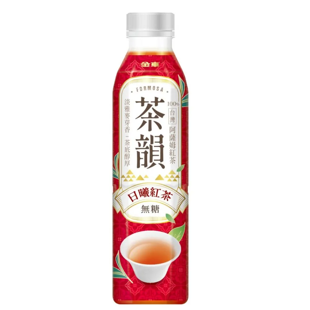 【金車/伯朗】金車茶韻-日曦紅茶無糖580mlx24入/箱(TQF微笑標章)