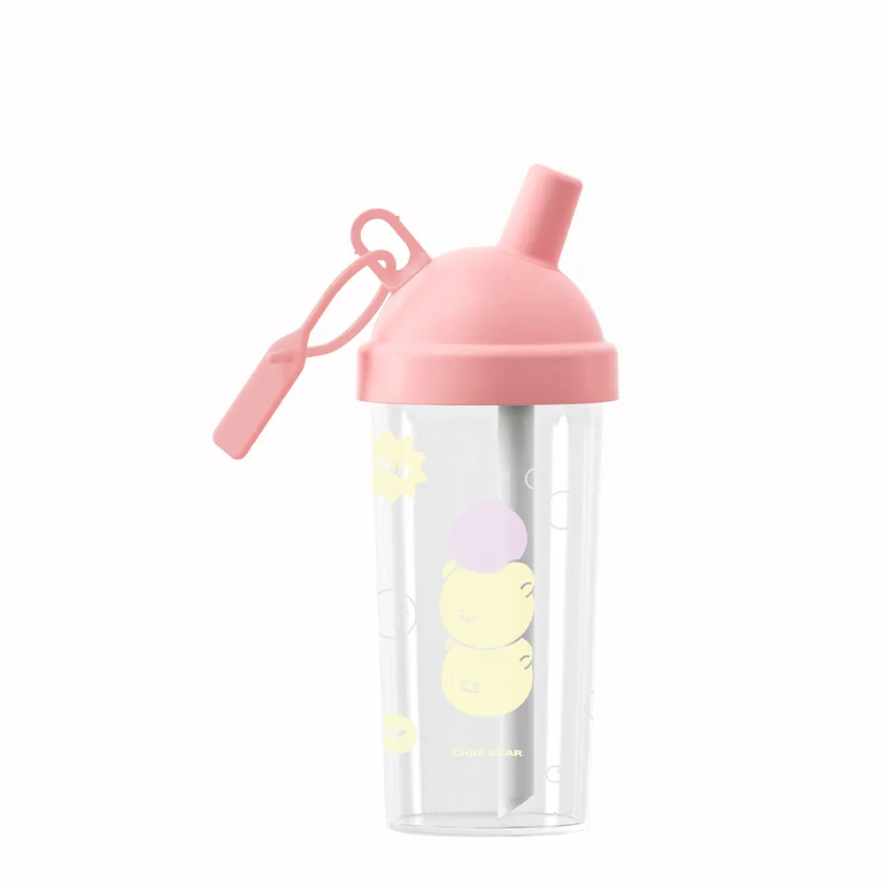 【Holoholo】MILKTEA CUP 奶茶吸管杯-限量聯名 CHiiZ BEAR 起司貝爾(720ml/粉)