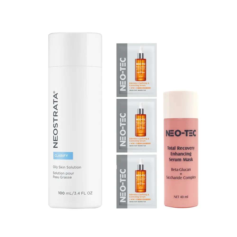 【NeoStrata 妮傲絲翠】即期-果酸油性膚質專用溶液100ml(贈 葡聚醣40ml+多重酸2gmX3)