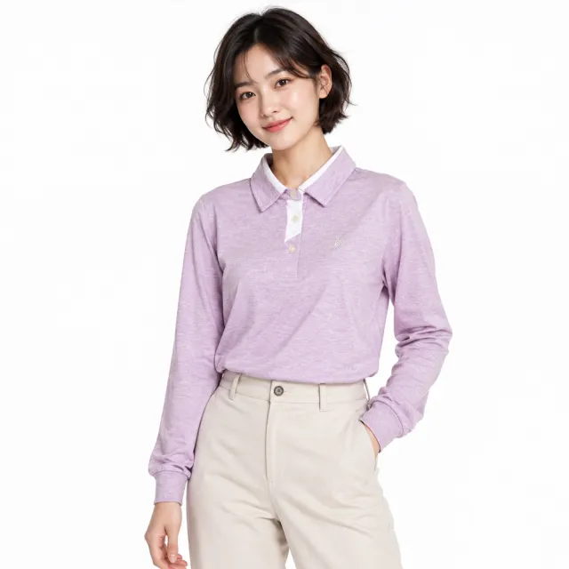 【遊遍天下】MIT台灣製女款抗UV吸濕排汗長袖POLO衫 GL1036(M-5L 大尺碼)