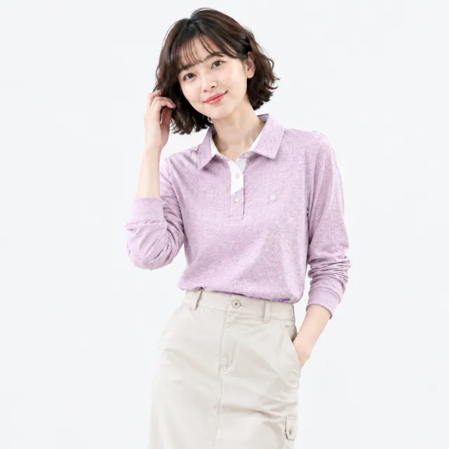 【遊遍天下】MIT台灣製女款抗UV吸濕排汗長袖POLO衫 GL1036(M-5L 大尺碼)