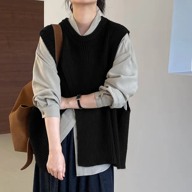 【MU YI YANG 慕衣洋】慵懶不規則針織背心