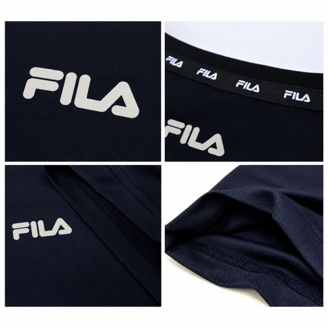 【Porabella】FILA男涼感圓領短袖上衣 男女款 涼感衣 打底衣 內搭衣 素T