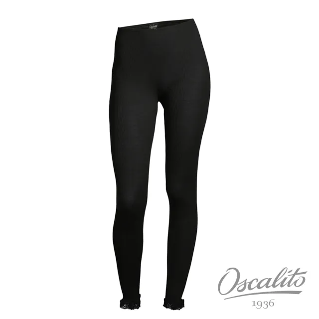 【oscalito】100%蠶絲羅紋針織長褲 舒適透氣  居家服居家褲 義大利進口(3419-白)