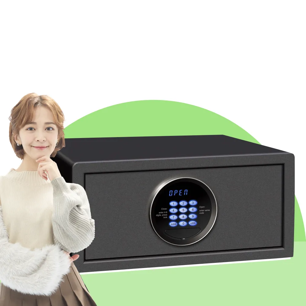 【發億金庫】HT-2045家用保險箱 (A4可放 密碼 緊急開啟鑰匙 飯店 家用)