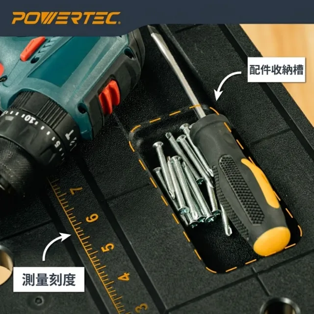 POWERTEC UT1014 折疊工作桌 露營折疊桌 承重約748公斤(適用於木工、DIY、戶外和工地使用)