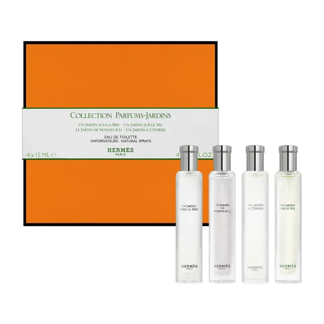 【Hermes 愛馬仕】花園系列小香禮盒 15ml*4 (希瑟花園+李先生花園+尼羅河花園+海島花園)