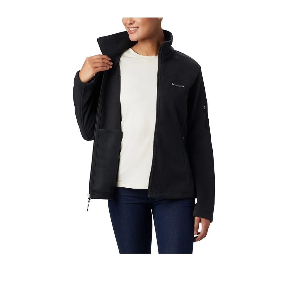 【Columbia 哥倫比亞】女款-刷毛外套-Fast Trek™-黑色(UER60810BK/JF)