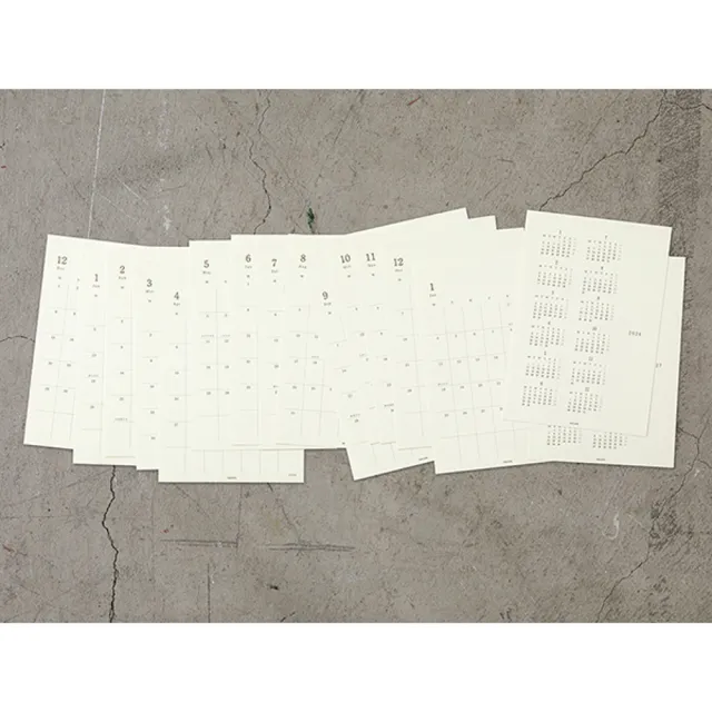 【MIDORI】《2027 年 MD Calendar 月曆貼紙》L size