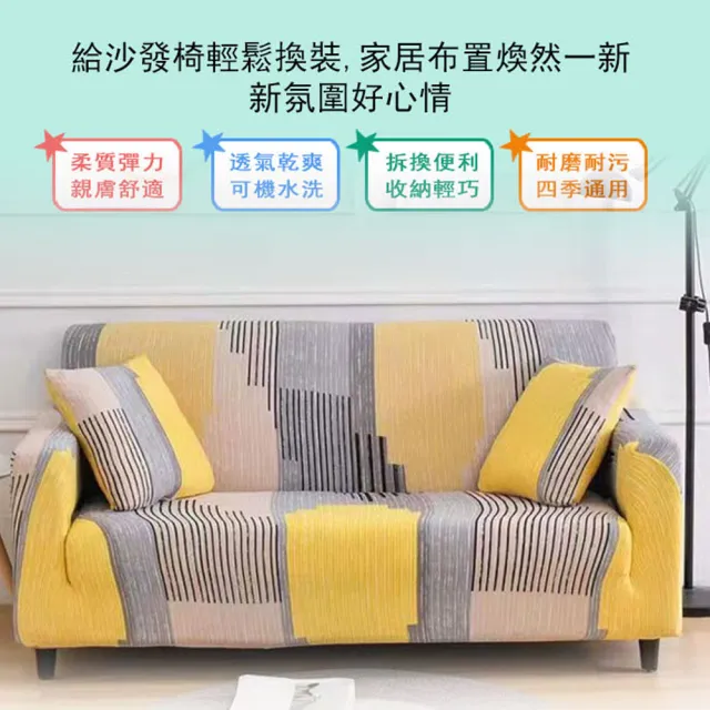 DTW新四季舒柔加厚彈力沙發套-雙人座