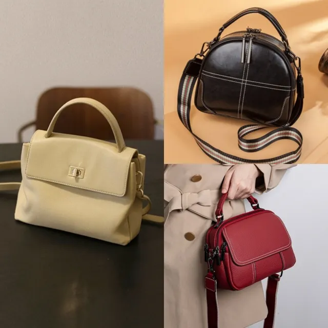【巴黎精品】現貨+預購真牛皮側背包真皮包包單肩斜背包手提包小方包時尚饅頭包女包包3款a1ml8A
