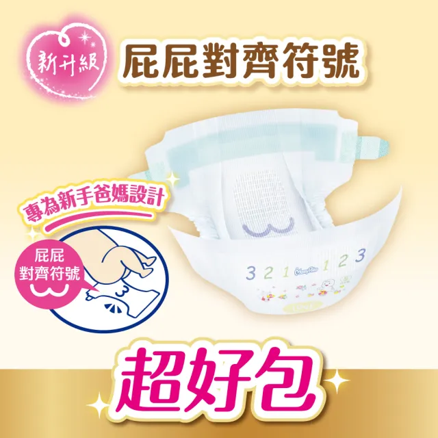 【滿意寶寶】極上呵護紙尿褲NB66片X4包/箱(黏貼型/日本白金/防漏尿布推薦/日本尿布)