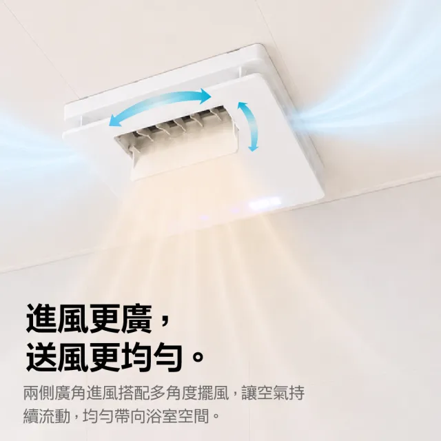 【CAESAR 凱撒衛浴】簡易換裝 浴室暖風乾燥機 DF270VFD (含基本安裝 / 變頻馬達 / 無線遙控)