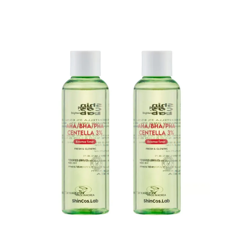 【ShinCos.Lab】韓國積雪草3%舒緩化妝水200ml*2入(針對瑕疵泛紅肌設計)