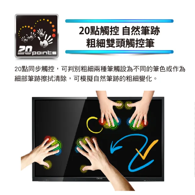 【CHIMEI 奇美】86型 大型觸控商用顯示器/電子白板(EB-86T30U)