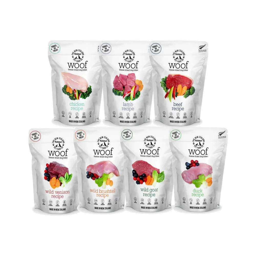 【NZ Natural】鮮開凍woof狗狗冷凍乾燥生食餐 280g/9.9oz(凍乾鮮食、狗飼料)