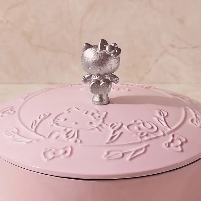 【STAUB】Hello Kitty 鑄鐵鍋造型鍋蓋頭-萌萌凱蒂/蝴蝶結2款任選(德國雙人集團官方直營)