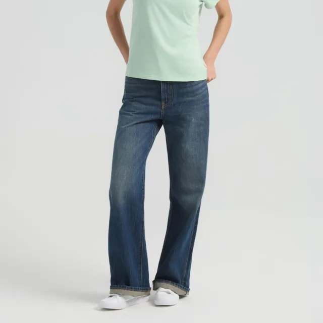 【LEVIS】Ribcage 高腰寬褲 / 微彈性 / 赤耳 女生牛仔褲 人氣新品 A6081-0105