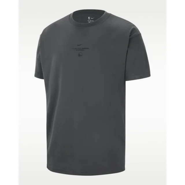 【NIKE 耐吉】短袖上衣 男 GSW M NK SS PREGAME TEE 運動 休閒 NBA 勇士隊 T恤 灰(IO6313010)