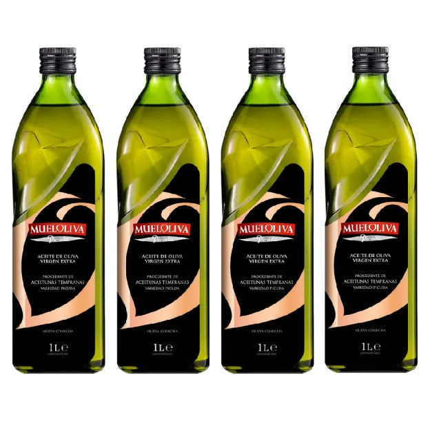 【慕雅利華】琵卡答特級初榨冷壓橄欖油1000ml X 4瓶(可生飲/出廠酸價0.17%)