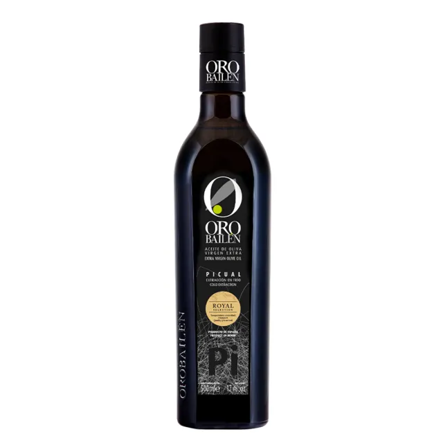 【Oro Bailen 皇嘉】皇家級Picual特級冷壓初榨橄欖油500mlx1入(酸度0.1%/生飲首選/低油酸/多國大獎)