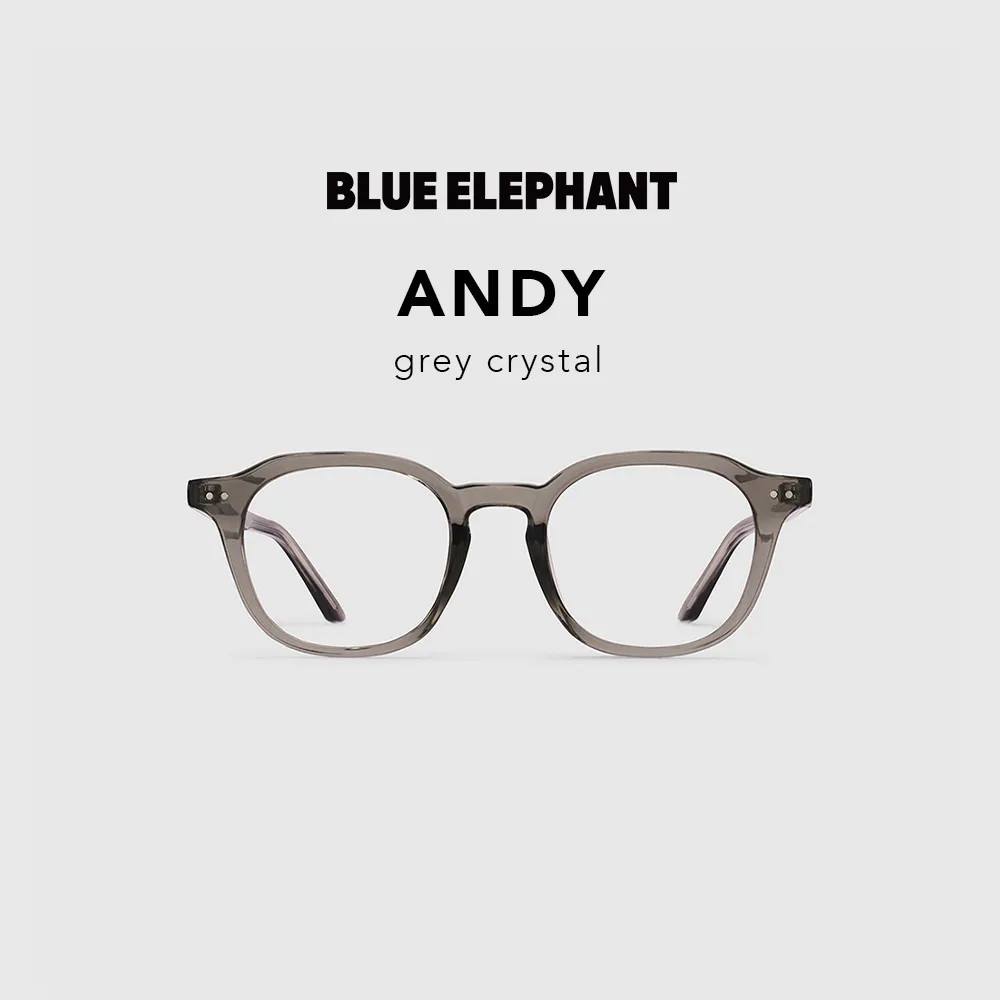 【BLUE ELEPHANT】ANDY grey crystal MAIN一般款式 抗藍光眼鏡 鏡框 附盒 官方旗艦店