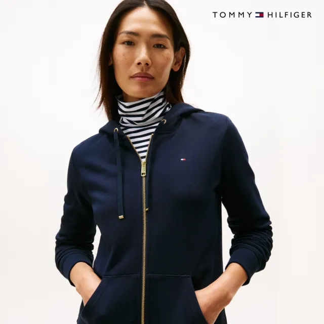 【TOMMY HILFIGER】官方旗艦館Heritage 拉鍊連帽外套 藍色