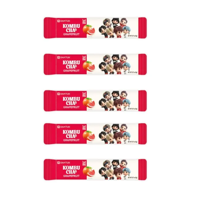【COTA】TinyTAN inspired by BTS 康普茶沖泡粉包(葡萄柚/萊姆風味)(5g*10條/盒)*2盒(內無吊飾)