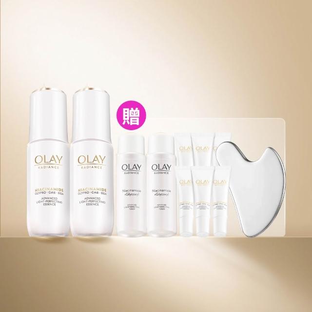 【OLAY 歐蕾】水光小白瓶獨家30ml買2送8組精華液(6mlx6+化妝水/精華水50mlx2)